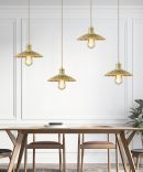 Scandinavian Tea Room Brass Lamp