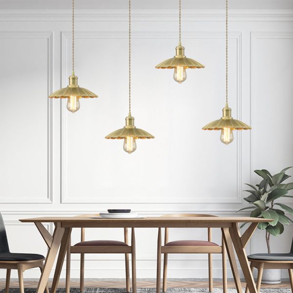 Scandinavian Tea Room Brass Lamp