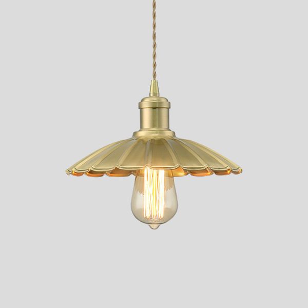 Scandinavian Tea Room Brass Lamp