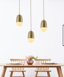 Simple all-brass single-head chandelier