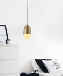 Simple all-brass single-head chandelier
