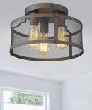 Creative dining room kitchen round industrial style ceiling light