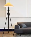 Floor Lamp Living Room Bedroom Bedside  Tripod Pleated