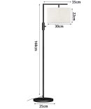Bedroom Study Decorative Fabric Floor Lamp