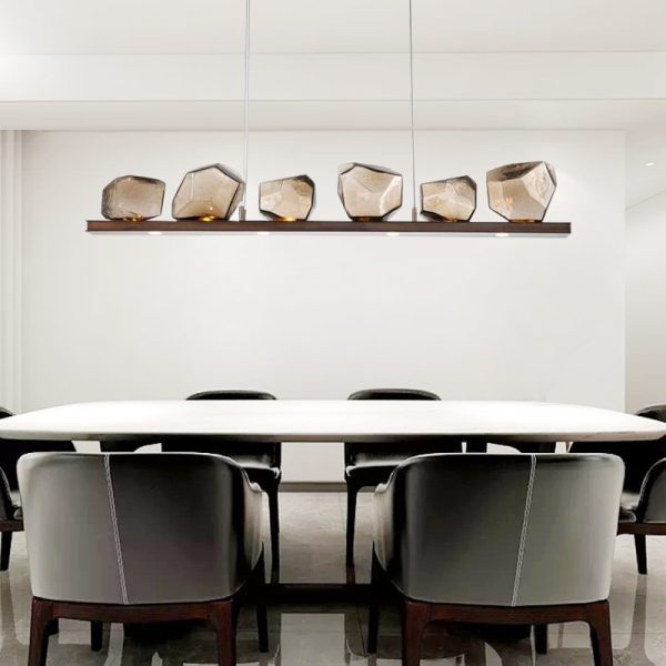 Simple Glass Dining Room Chandelier