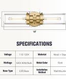 Gold Modern Minimalist Wall Sconce