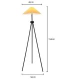 Floor Lamp Living Room Bedroom Bedside  Tripod Pleated
