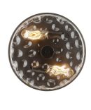 Rustic Vintage Ceiling Light LED Clear Glass Stone Pattern