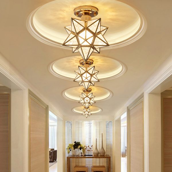 America Vintage Pentagram Ceiling Light